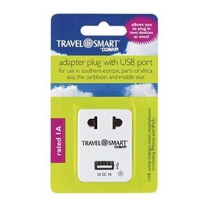 Conair Travel Smart Adapter Plug with USB Port NIP